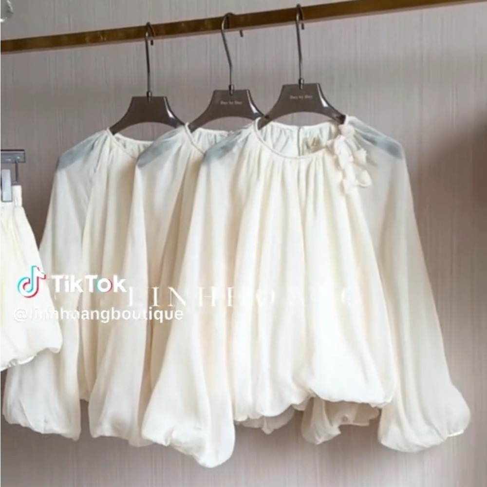 Chic Cream Blouse by - Picture 2 of 8
